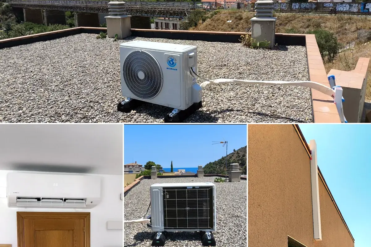Unidad exterior y unidad interior Mundoclima instaladas en Colera